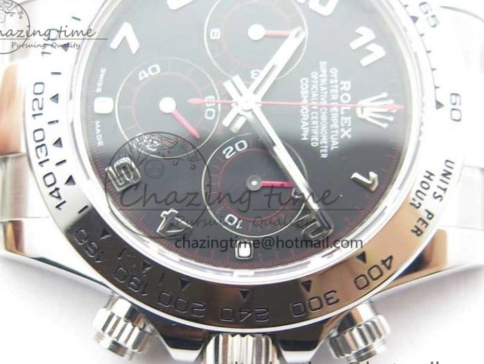 Bracelet Edition 1:1 Daytona Case 116509 Best SS 904L Dial and Noob Black SS SA4130 V3 0513